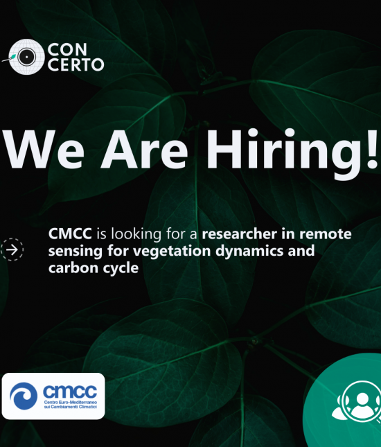 CONCERTO and CMCC are looking for a researchers in Carbon Cycle Modelling and Ecosystem Dynamics
