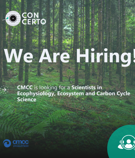 CONCERTO and CMCC are looking for scientists in Ecophysiology, Ecosystem and Carbon Cycle Science