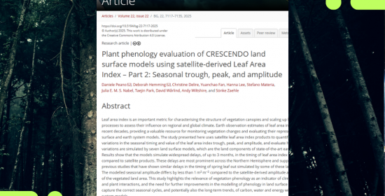New study evaluates vegetation seasonal cycles in Earth system models using satellite data