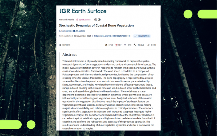 CONCERTO research explores how coastal dune vegetation responds to environmental disturbances